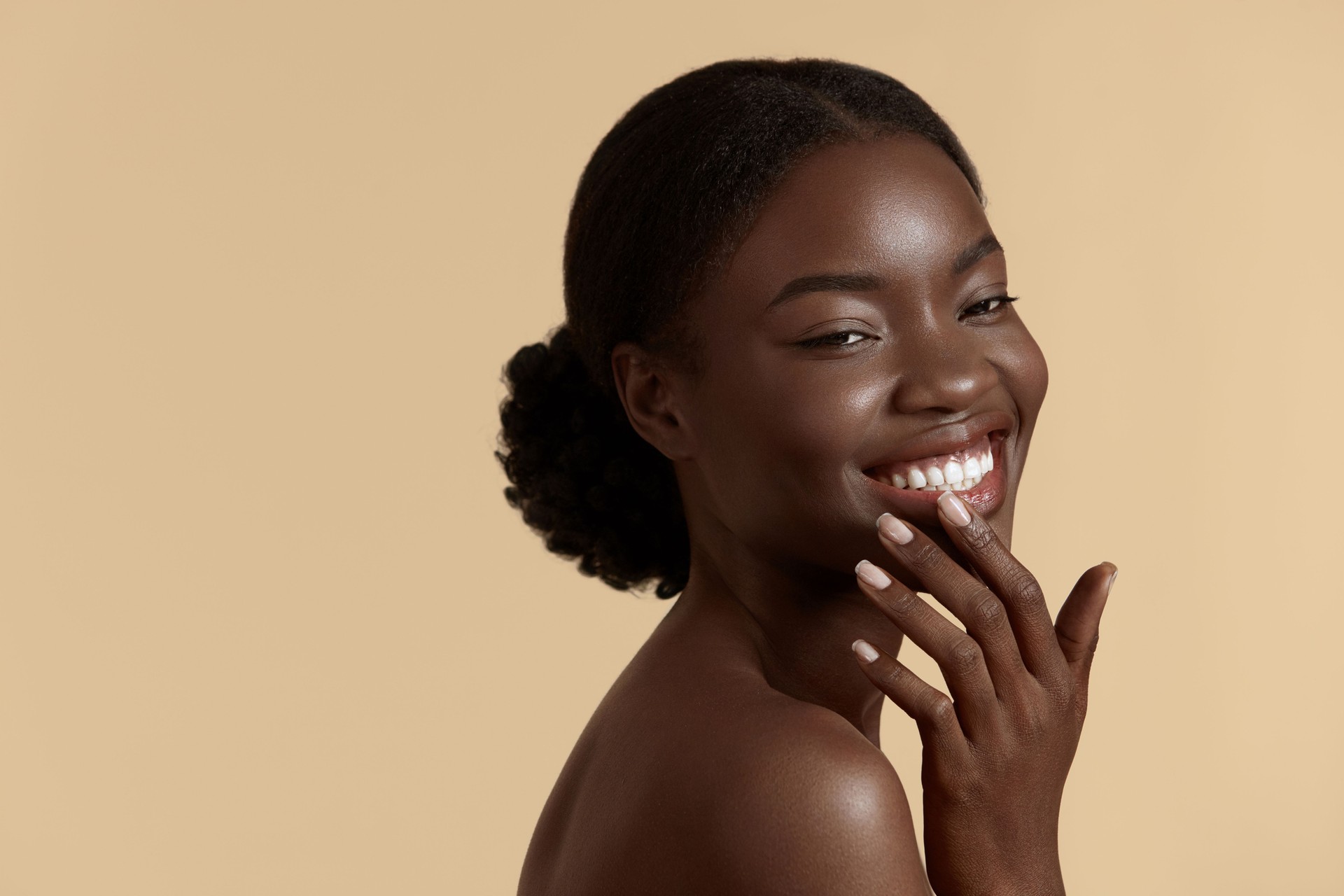 Beautiful african girl with perfect skin